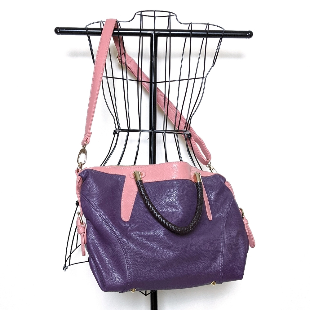 amrita singh pastel pebbled vegan leather bag